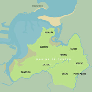 Mapa pueblos Marina de Cudeyo